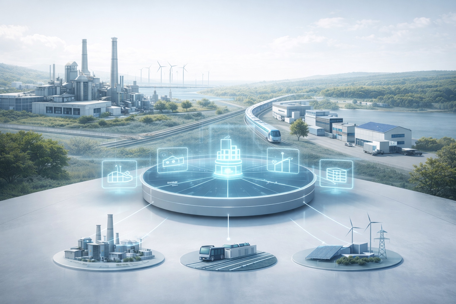 Industrial intelligence control platform connecting factory, logistics, and energy domains