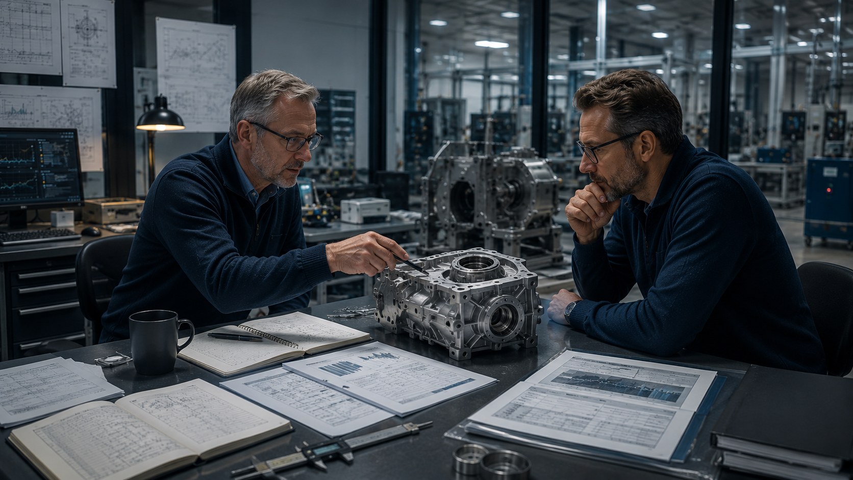 Experts reviewing industrial evidence and decision lineage
